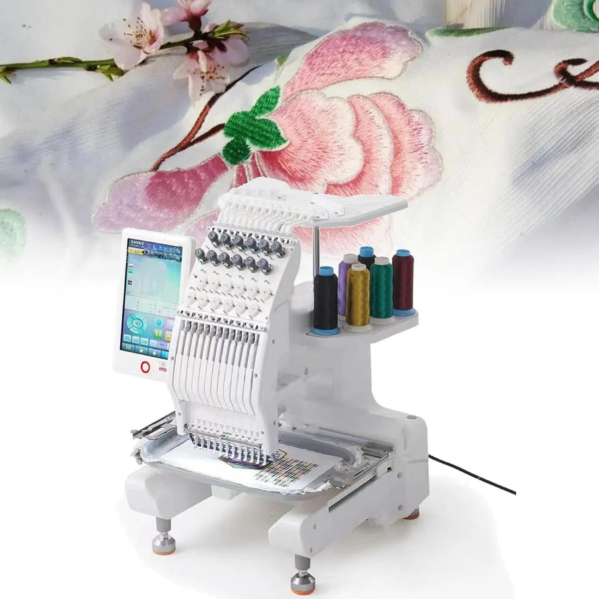 Macchina da ricamo, ricamatrice elettrica, 10 pollici, USB, display LCD, per tagliare il filo