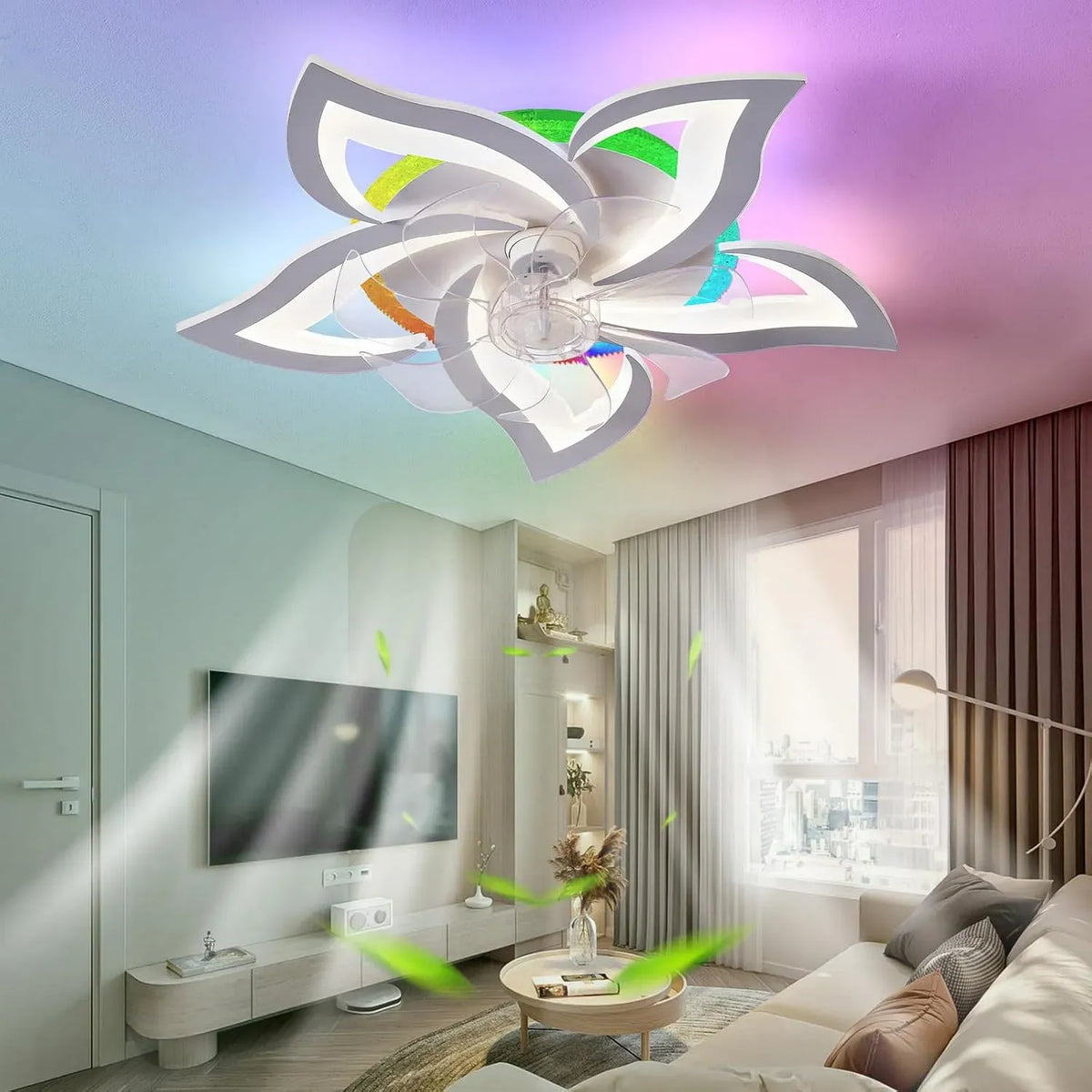Ventilatore, RGB, decorazione del soggiorno, bianco