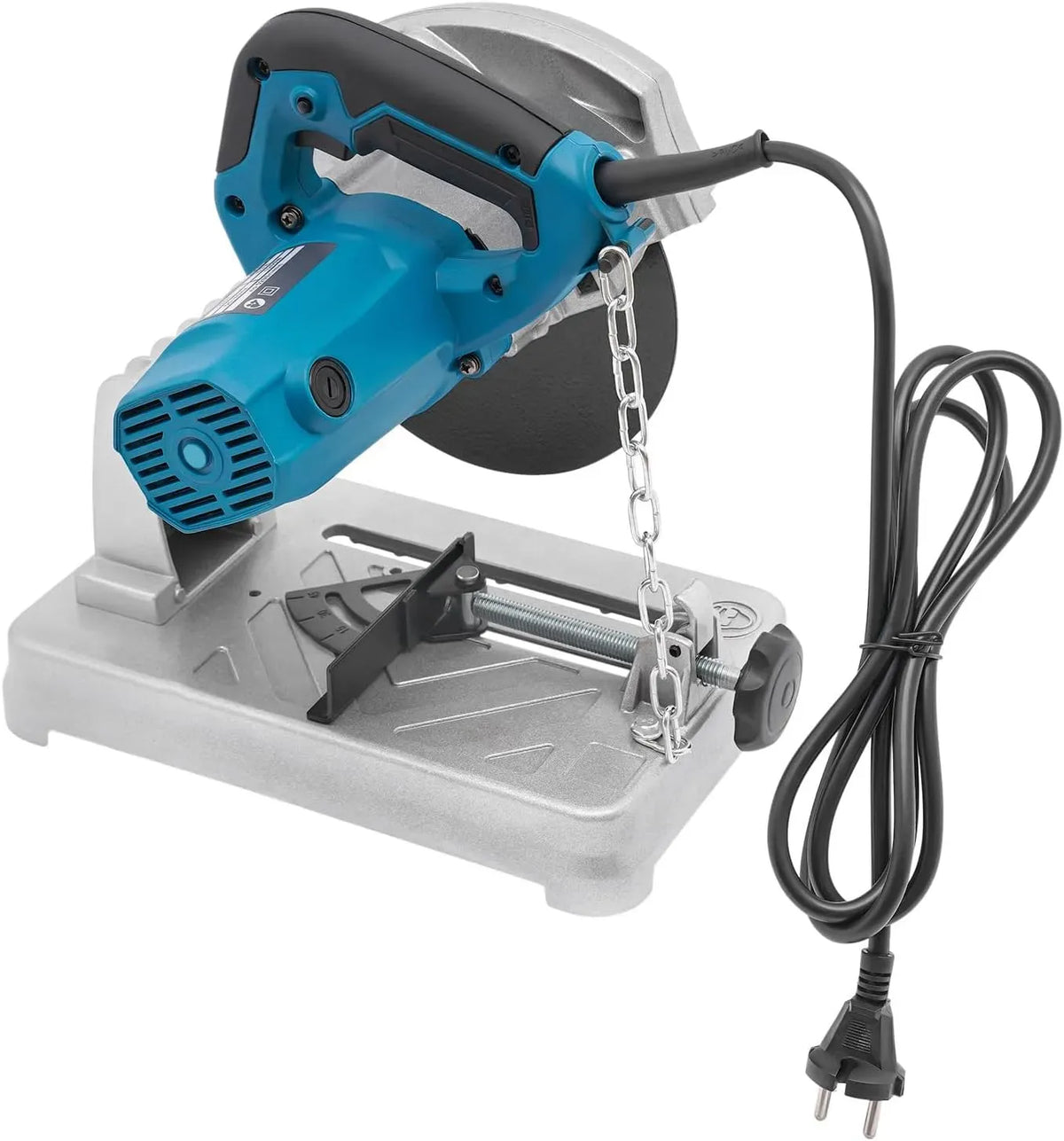 affettatrice, affettatrice per alimenti, 1200 W, 50 mm, acciaio inox, blu, legno, per metallo