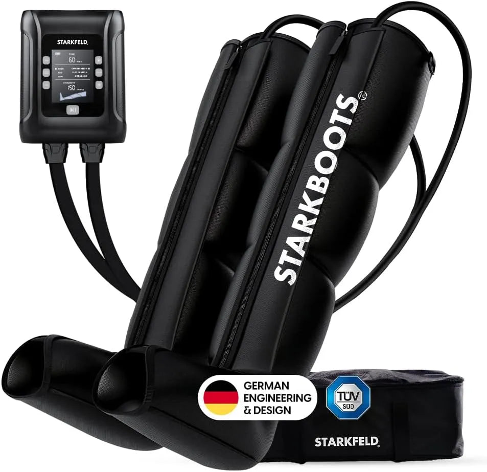 Monitor, portatile, Massaggiatore portatile per gambe a 360°, 200 mmHg, Pressione: 40, STARKFELD® STARKBOOTS® Recovery Boots