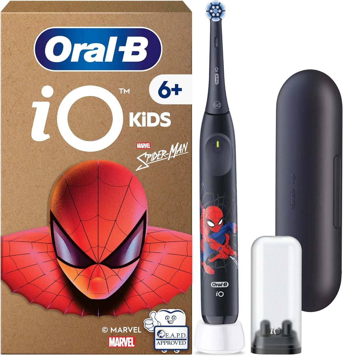 Custodia, Oral-B Spazzolino Elettrico iO Kids 6+, Nero, 1 Testina