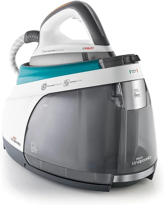 XT100C La Vaporella, Ferro da Stiro a Vapore con Caldaia, per Autonomia Illimitata, Pressione 7,5 Bar, Capacità 1,4 L, Potenza 2350 W, Bianco e