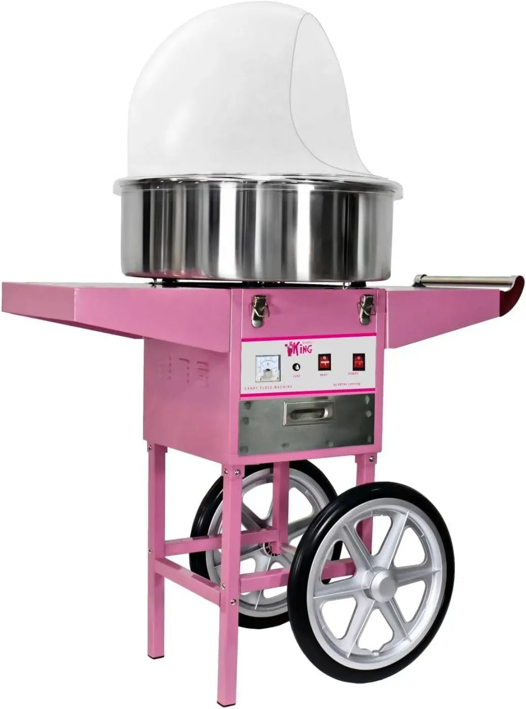 Macchina per zucchero, carrello, 52 cm, 1200 W, ristorazione, per zucchero in cotone con carrello