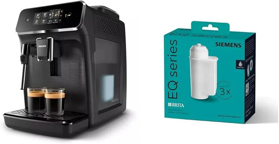 Siemens Serie 2200 TZ70033A Macchina da caffè, pannello IPS, pannarello classico e filtro dell'acqua BRITA Intenza