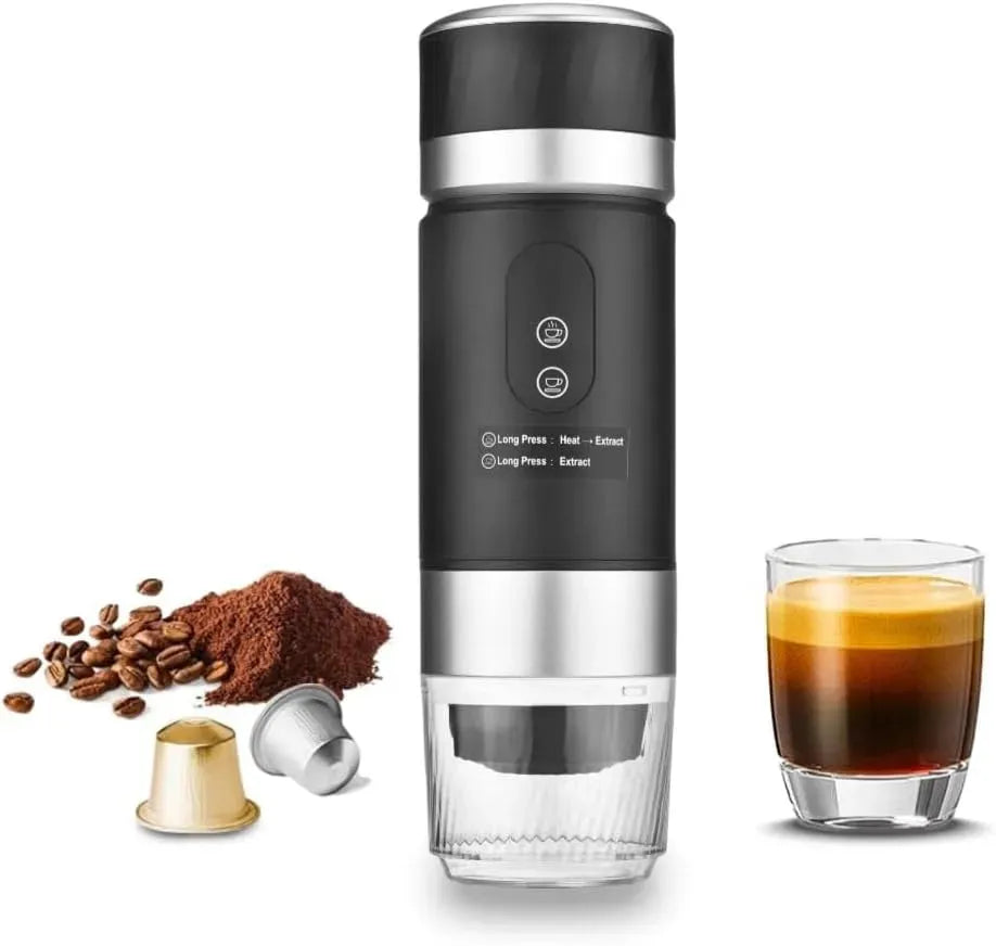 Macchina da caffè, portatile, nero, Macchina per caffè espresso elettrica portatile