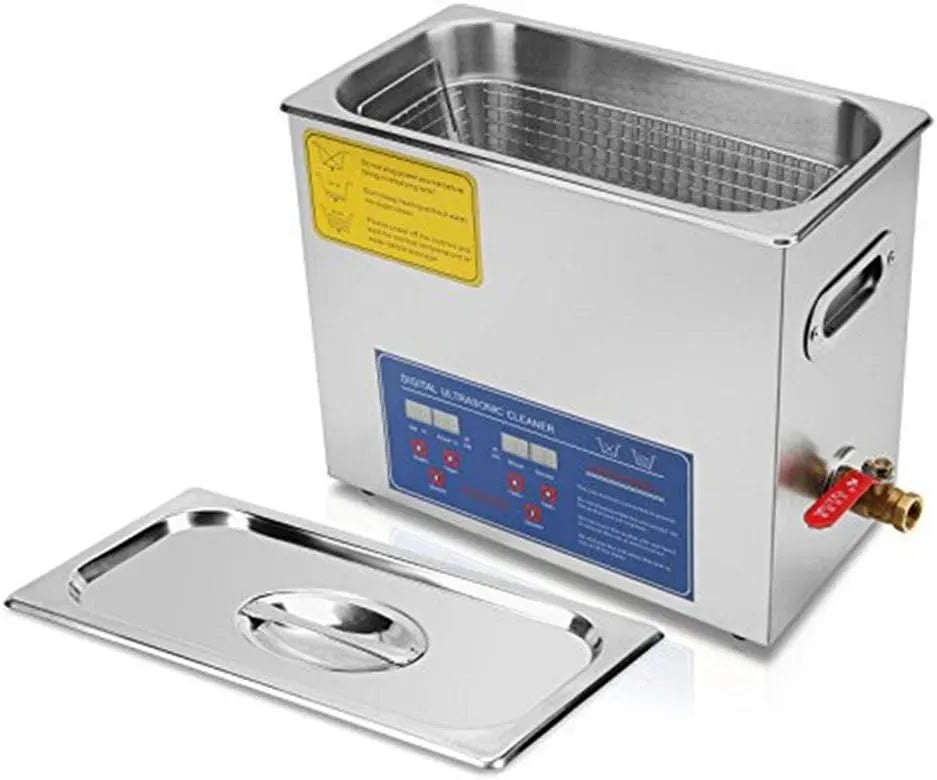 Denture Cleaner, Riscaldatore, Pulitore, vasca per pulizia a ultrasuoni, timer, industriale, professionale, acciaio inox, funzione riscaldante