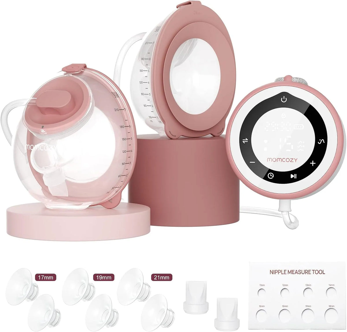 Tiralatte, rosso, pompa per latte materno, tiralatte elettrico, Momcozy V1 Pro Tiralatte Elettrico Indossabile Mani Libere 230ml Rosso Cozy