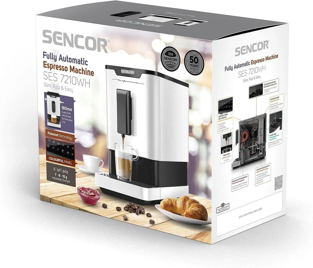 Macchina per espresso, macchina da caffè espresso, Sencor Macchina espresso automatica pulizia automatica