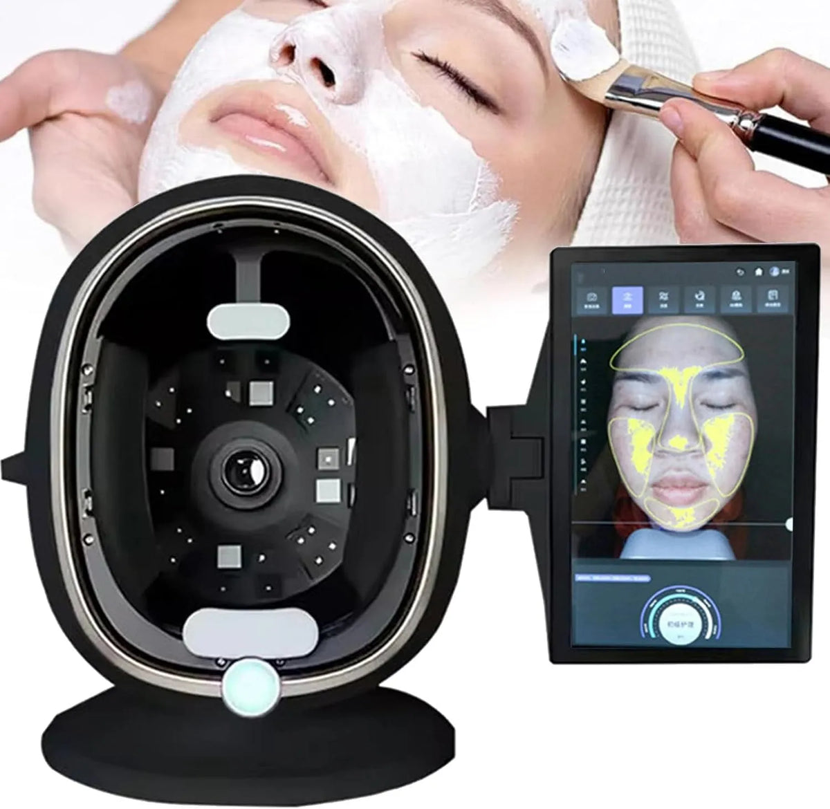 Black-13.3in 38 MP AI Skin Analyzer, nero