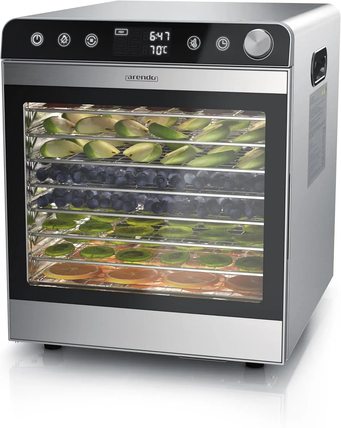 Asciugatrice, acciaio inox, 8400 cm², asciugabiancheria, Essiccatore in acciaio inox con 10 griglie in acciaio inox