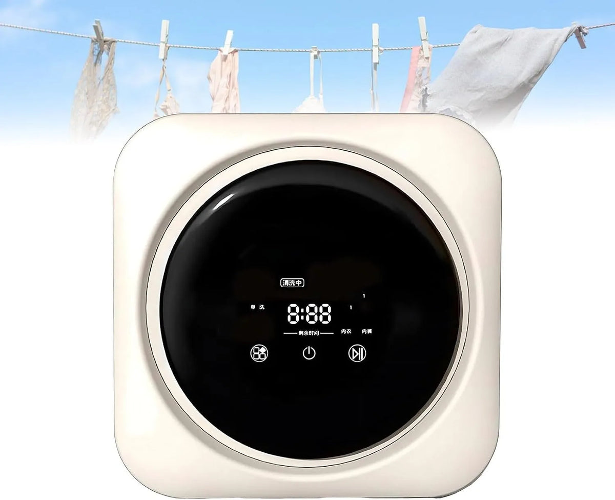 Lavatrice, portatile, display LCD, lavabiancheria, Mini Lavatrice E Asciugatrice Portatile 2 in 1