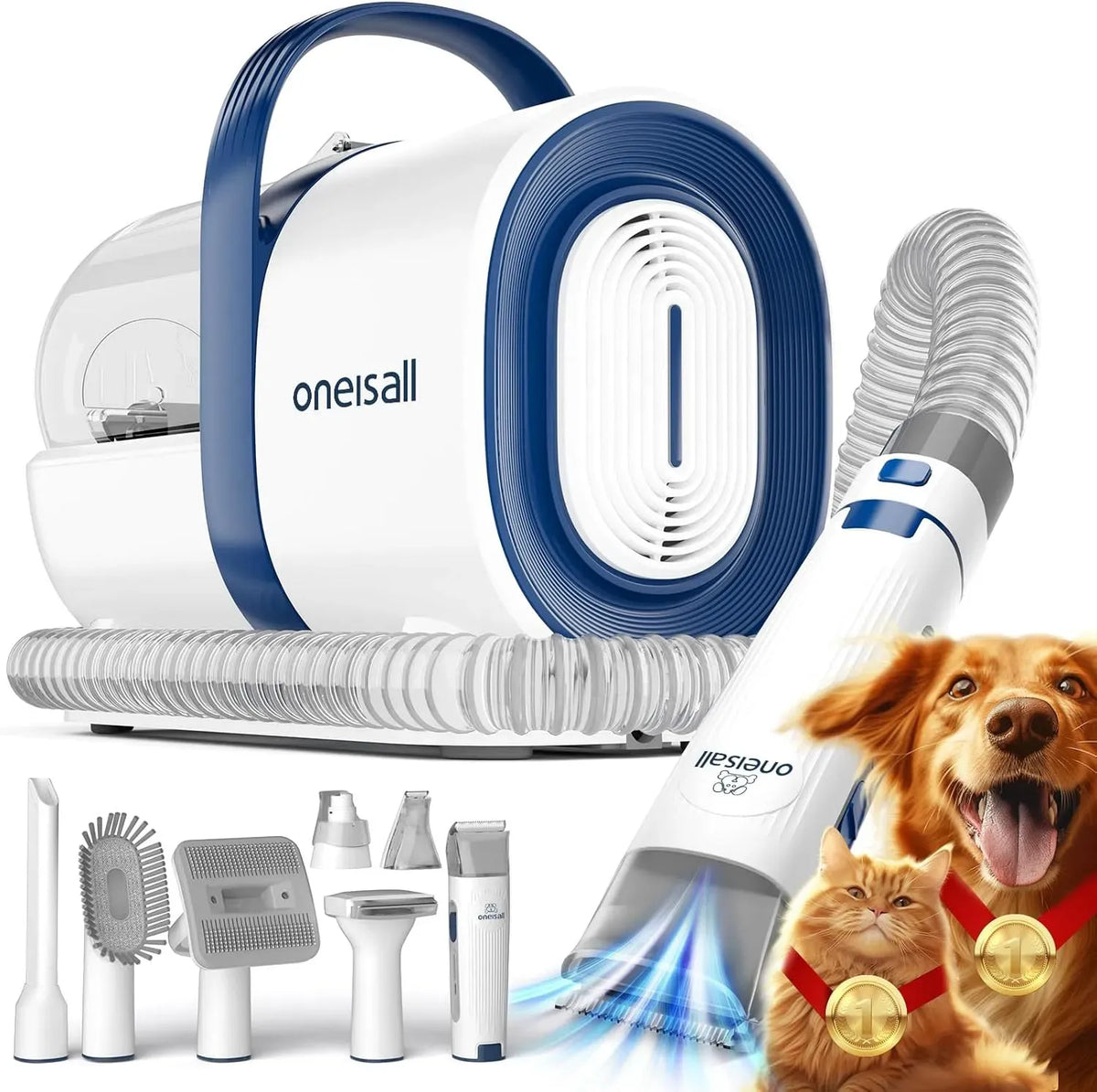 Aspirapolvere, 1,4 L, professionale, blu, aspiratore elettrico domestico, oneisall Rasoio per cani con aspirapolvere