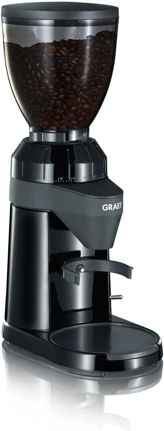 GRAEF CM802 contenitore, portafiltro, macinino per chicchi di caffè, 350 g, acciaio inox, nero, alluminio, per chicchi 350 g