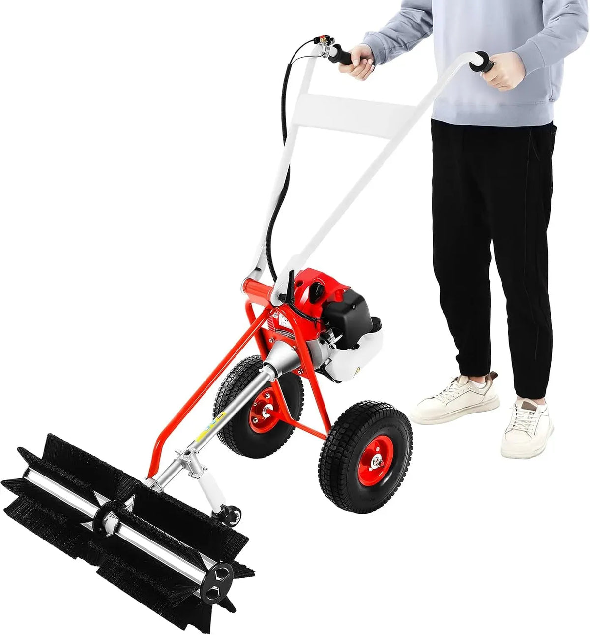 motore, macchina spazzatrice per pavimenti, 60 cm, nero, per giardino, 1,7 CV