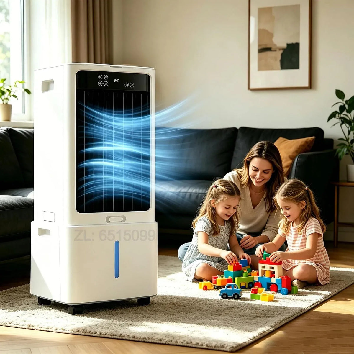 Condizionatore, 12 L, 45 dB, portatile, touch, ampio serbatoio, Pannello di Controllo Touch, 12L Umidificatore Ambiente