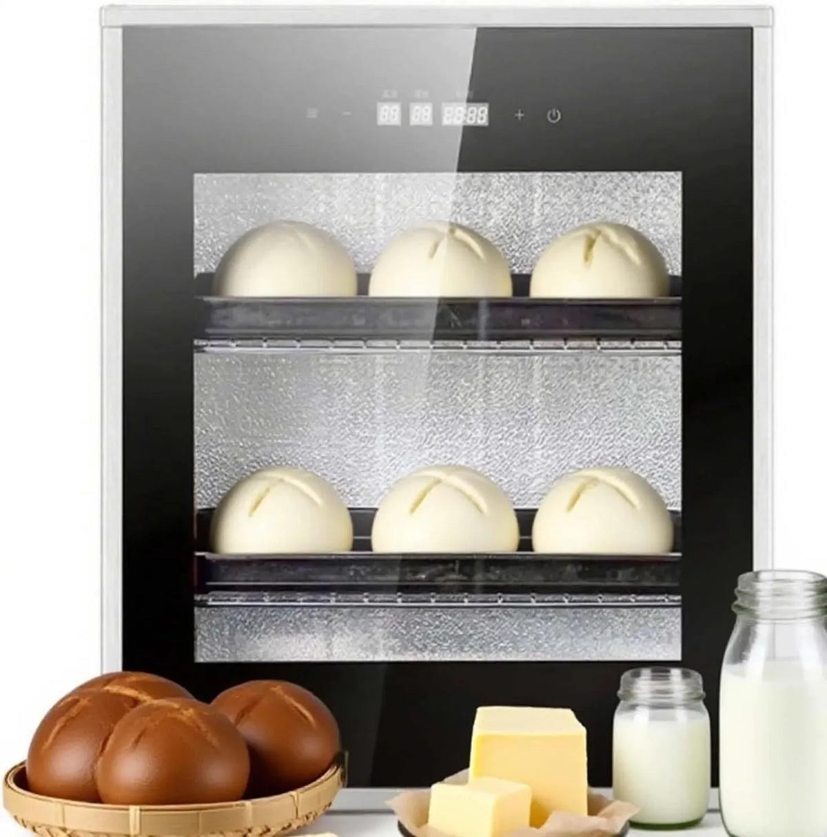 Proofer per Pane Elettrico da 40L, per Scatola di Lievitazione Professionale dotato di Doppio Display Digitale e Controllo Preciso Umidità/Temperatura