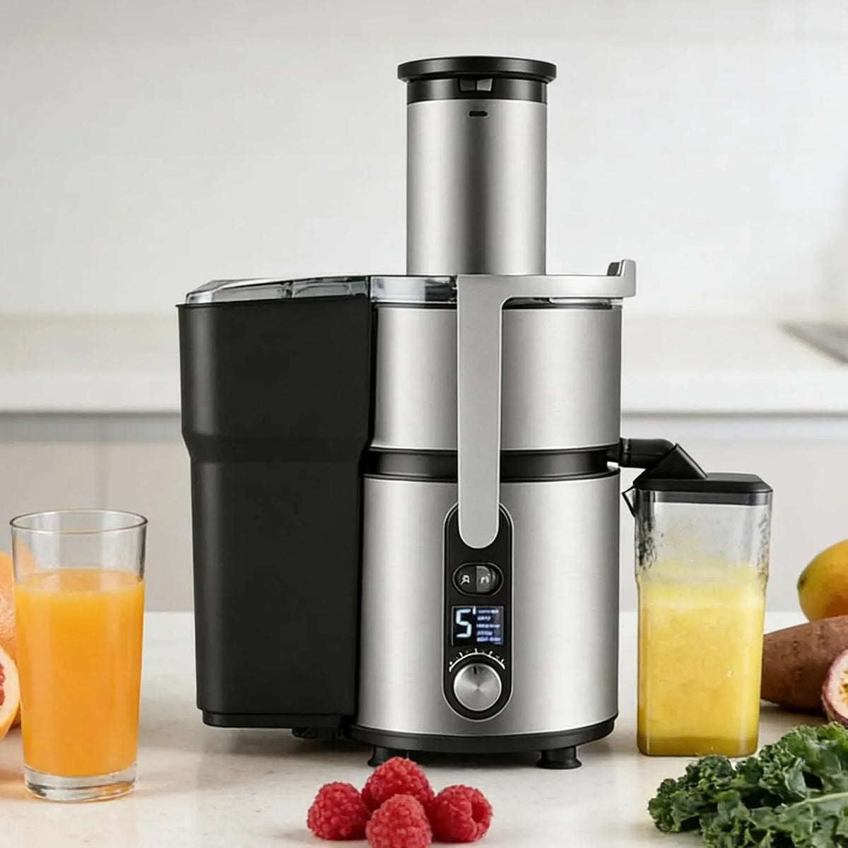 A 5 estrattore di succo e spremiagrumi, 84 mm, professionale, acciaio inox, per Casa