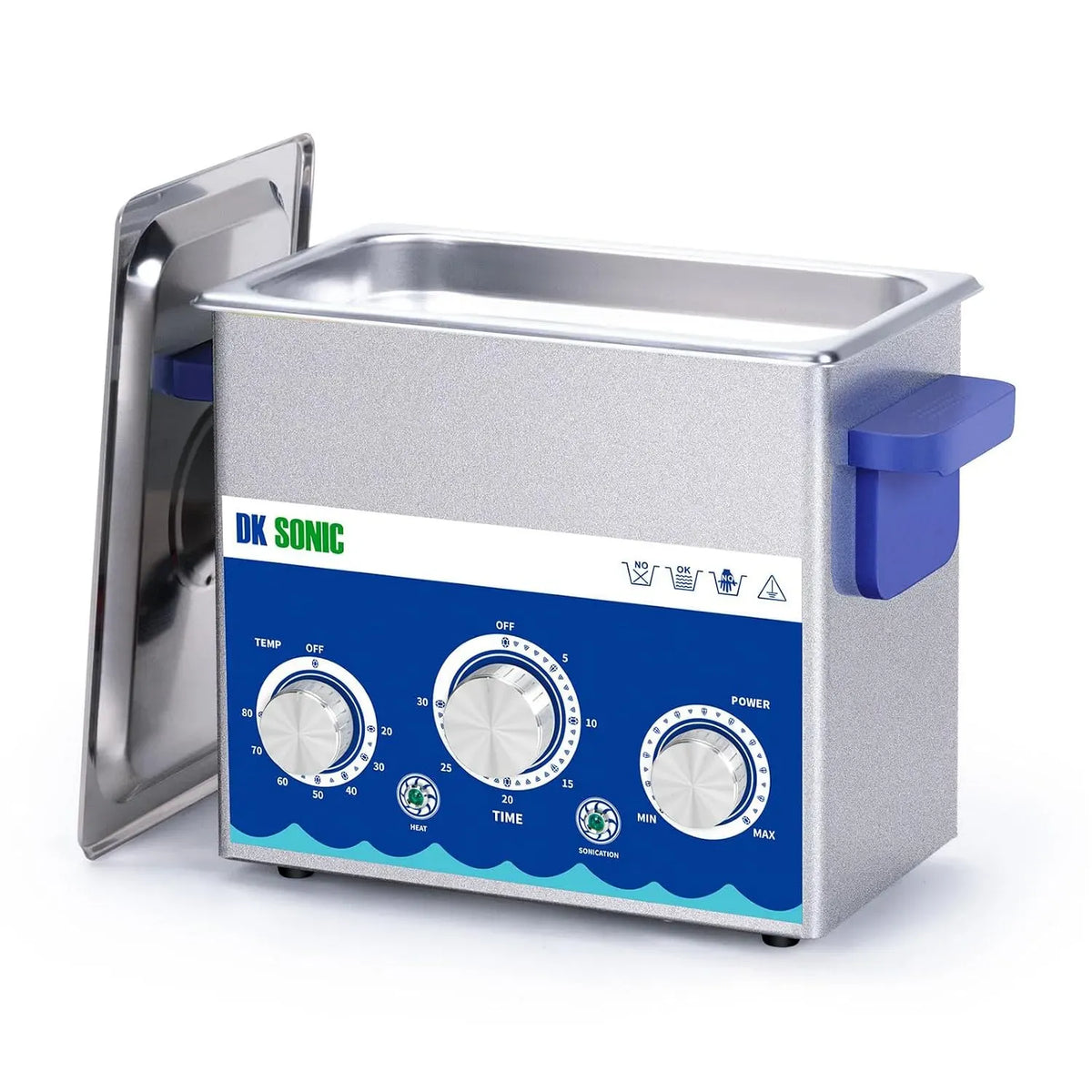 vasca per pulizia a ultrasuoni, Pulitore, 3 L, 120 W, timer, industriale, funzione riscaldante, per Monete