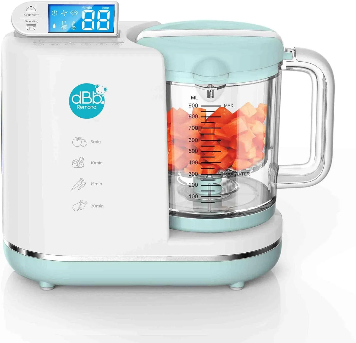 Robot, 1000 ml, vapore, scongelamento, bianco, per bambini multifunzione 6 in 1
