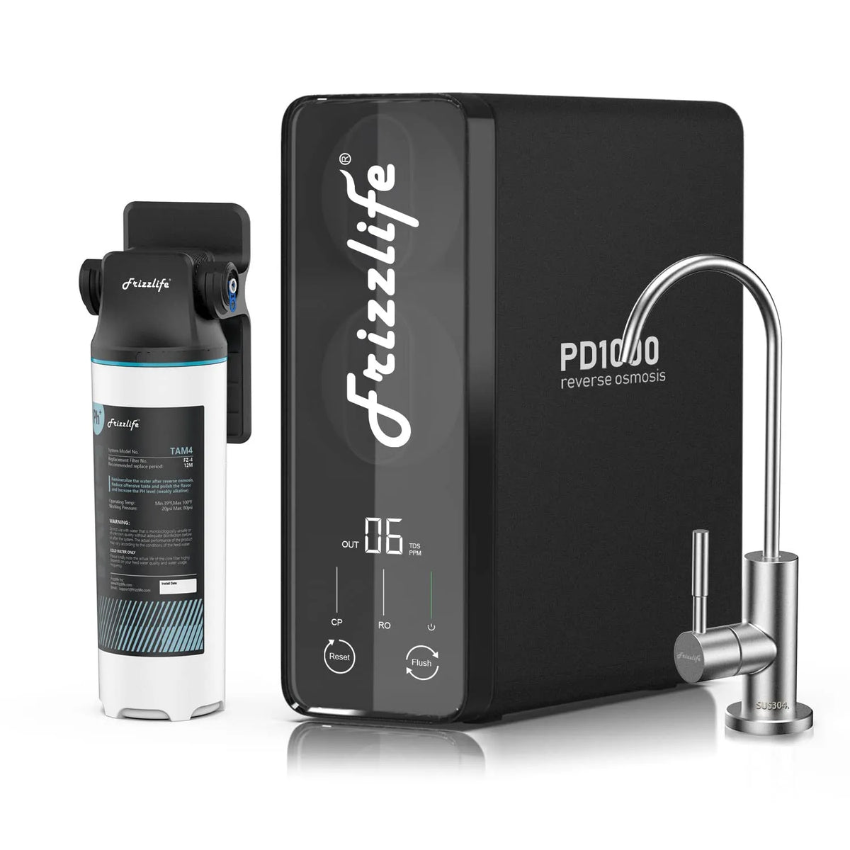 PD1000-TAM4 Filtro, sistema di filtrazione acqua potabile, ampio serbatoio, professionale