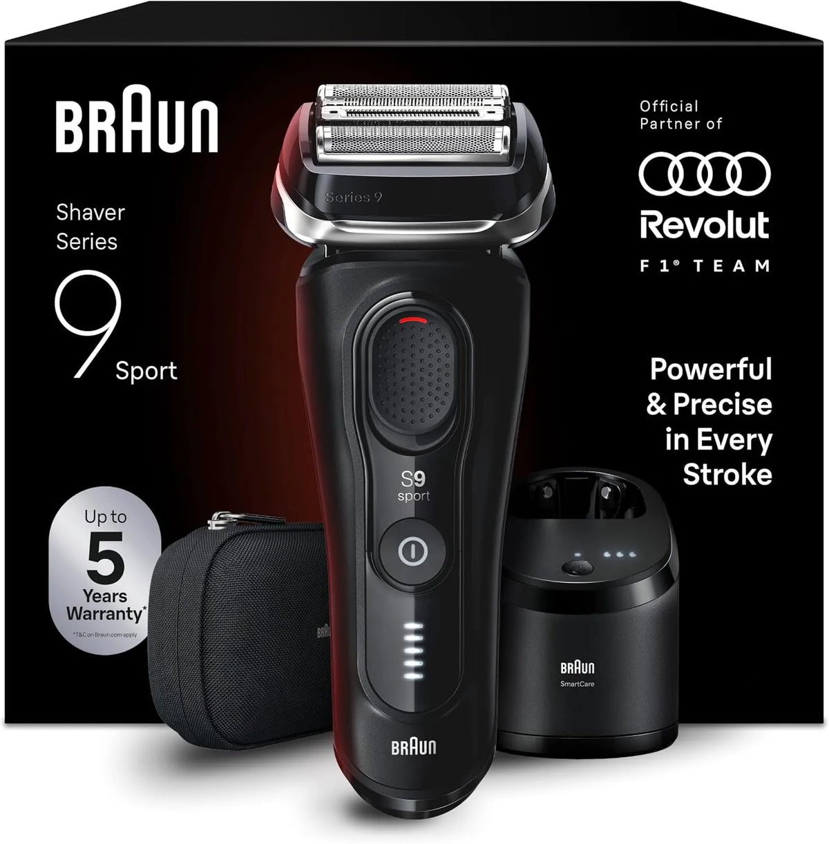 Braun Serie 9 9150cce Rasoio, nero, Barba, Smartcare