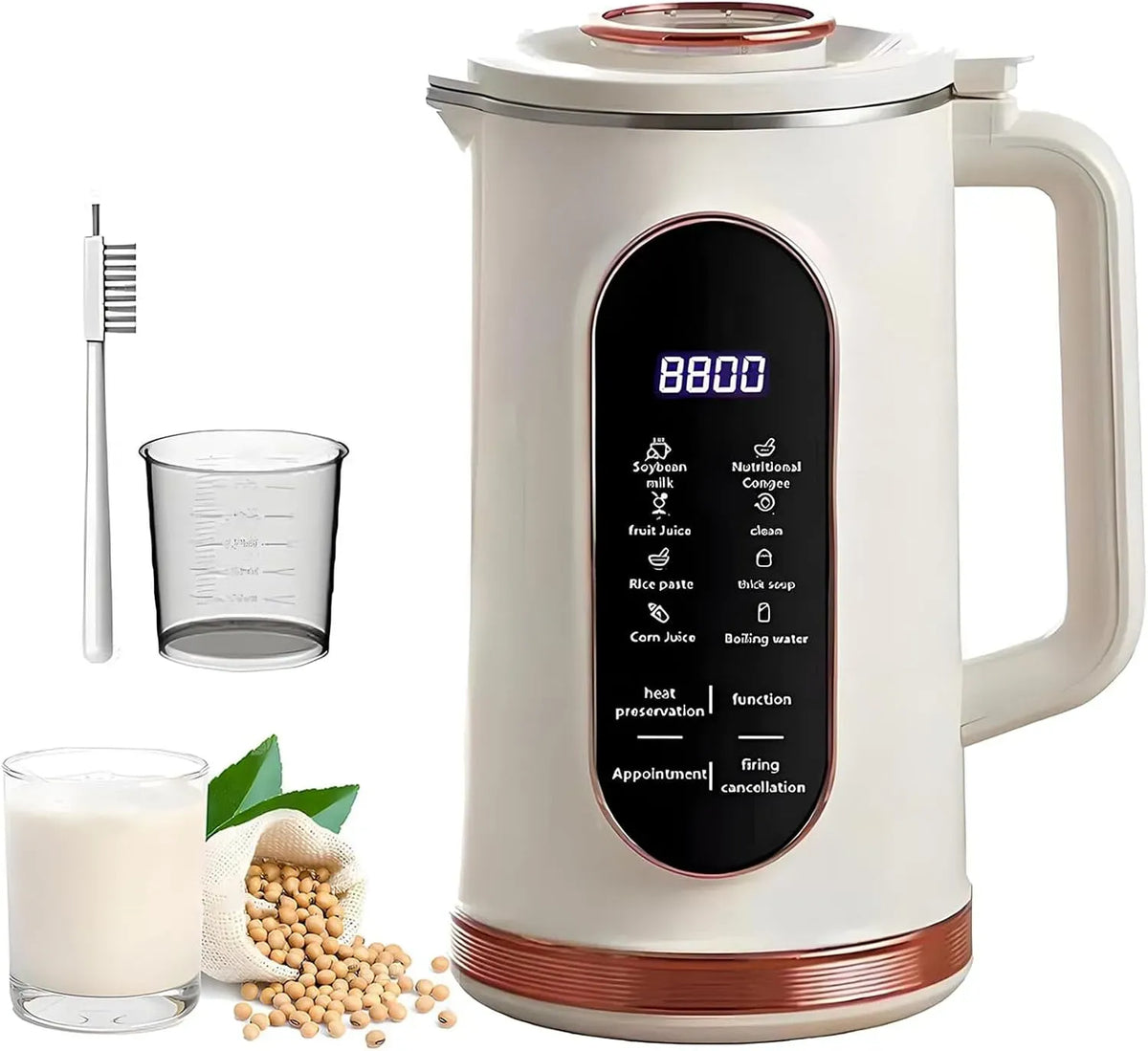 macchina per latte, 1.5 L, timer, mantieni caldo, per latte vegetale macchina automatica per latte di soia