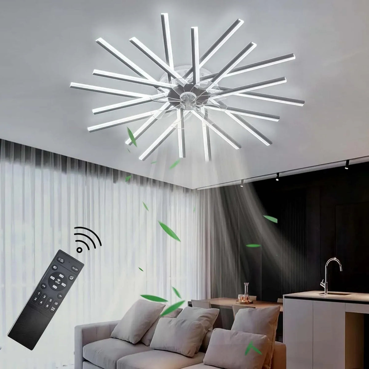 Ventilatore, timer, decorazione del soggiorno, nero