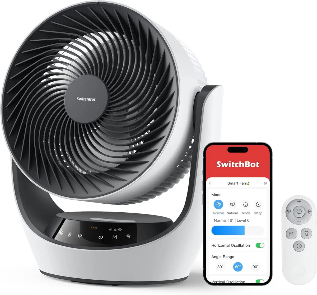 Google Ventilatore, 24 dB, timer, USB, Google Assistant, Alexa e Siri, 4 modalità
