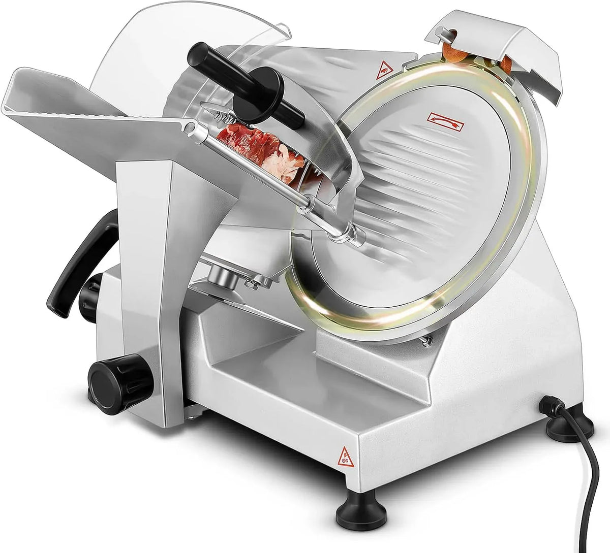 Affettatrice, affettatrice per alimenti, 240 W, 254 mm, professionale, acciaio inox, per Carne Affettatrice per Prosciutto Lama 254 mm 350-40