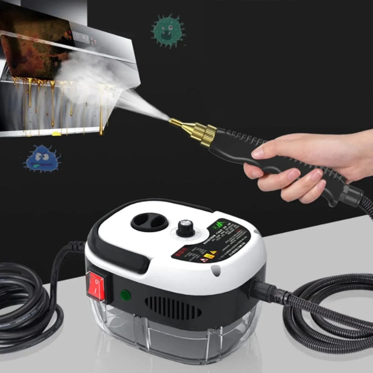 Accessorio per elettrodomestico, portatile, ampio serbatoio, vapore, bianco, pulitori a Vapore Portatili