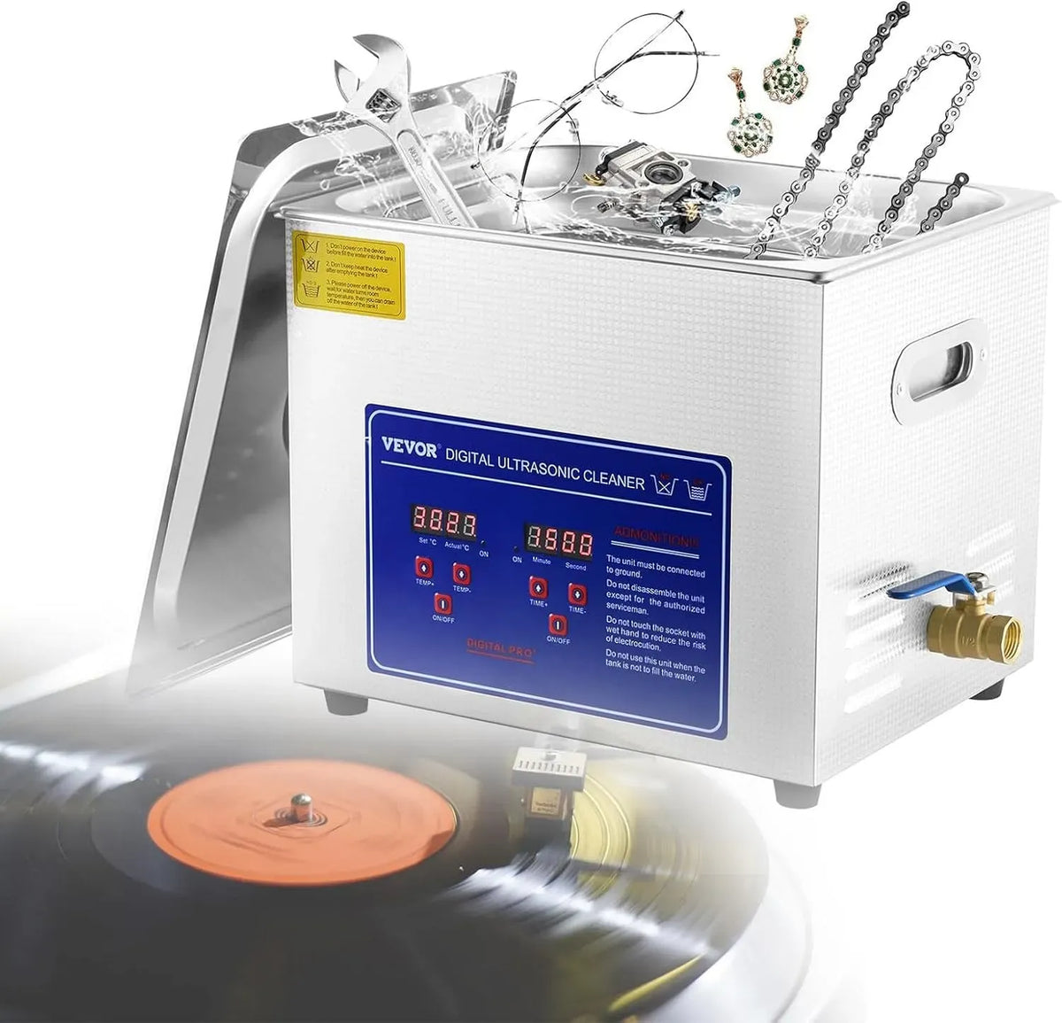 Macchina per la, 6,5 L, professionale, per la Pulizia di Dischi in Vinile LP da 6