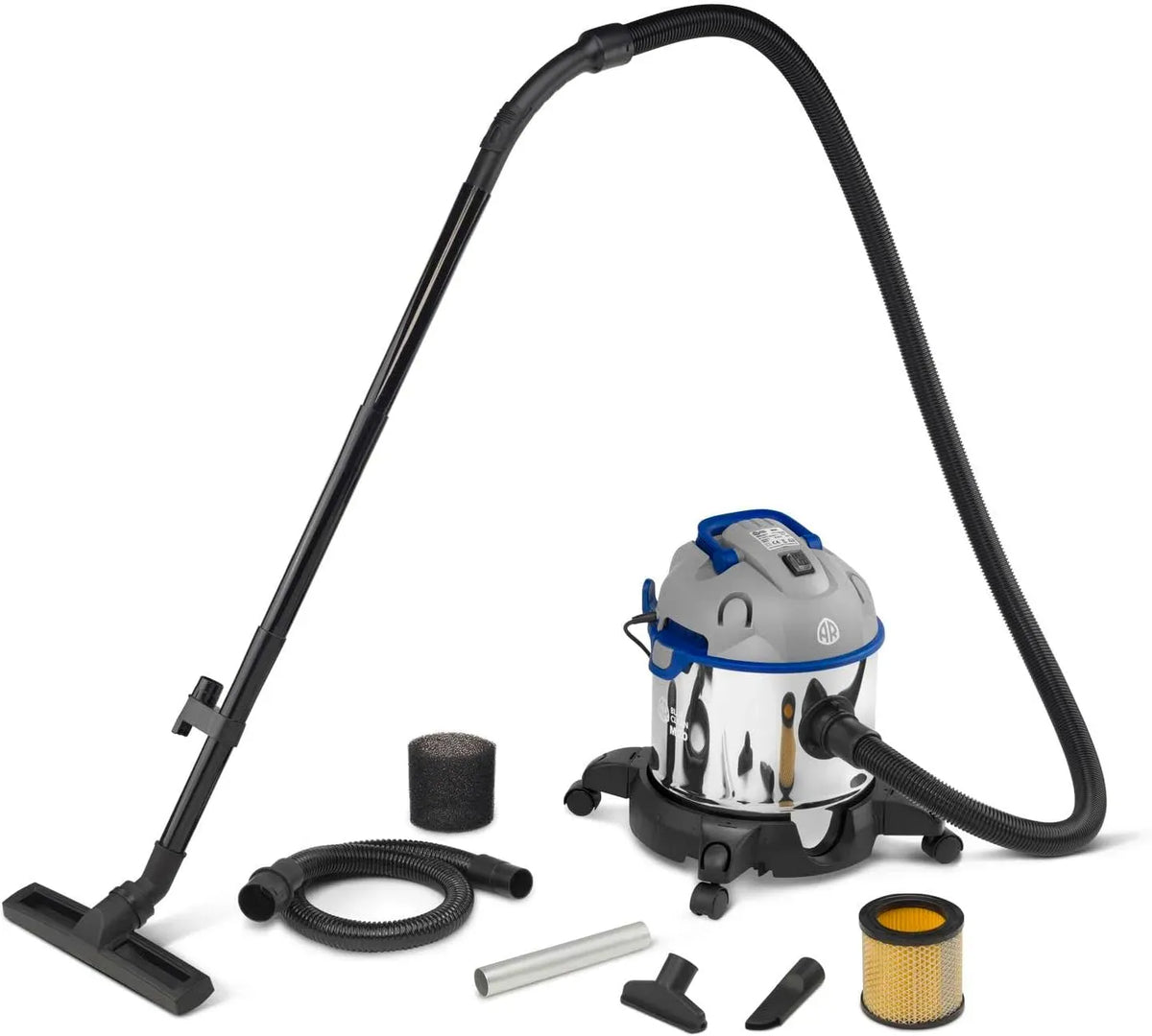 M20 Aspiracenere, Aspiraliquidi, AR Blue Clean Aspiratore Multifunzione 4 In 1, 1200 W, 20 l, Aspirasolidi e Funzione Soffiante