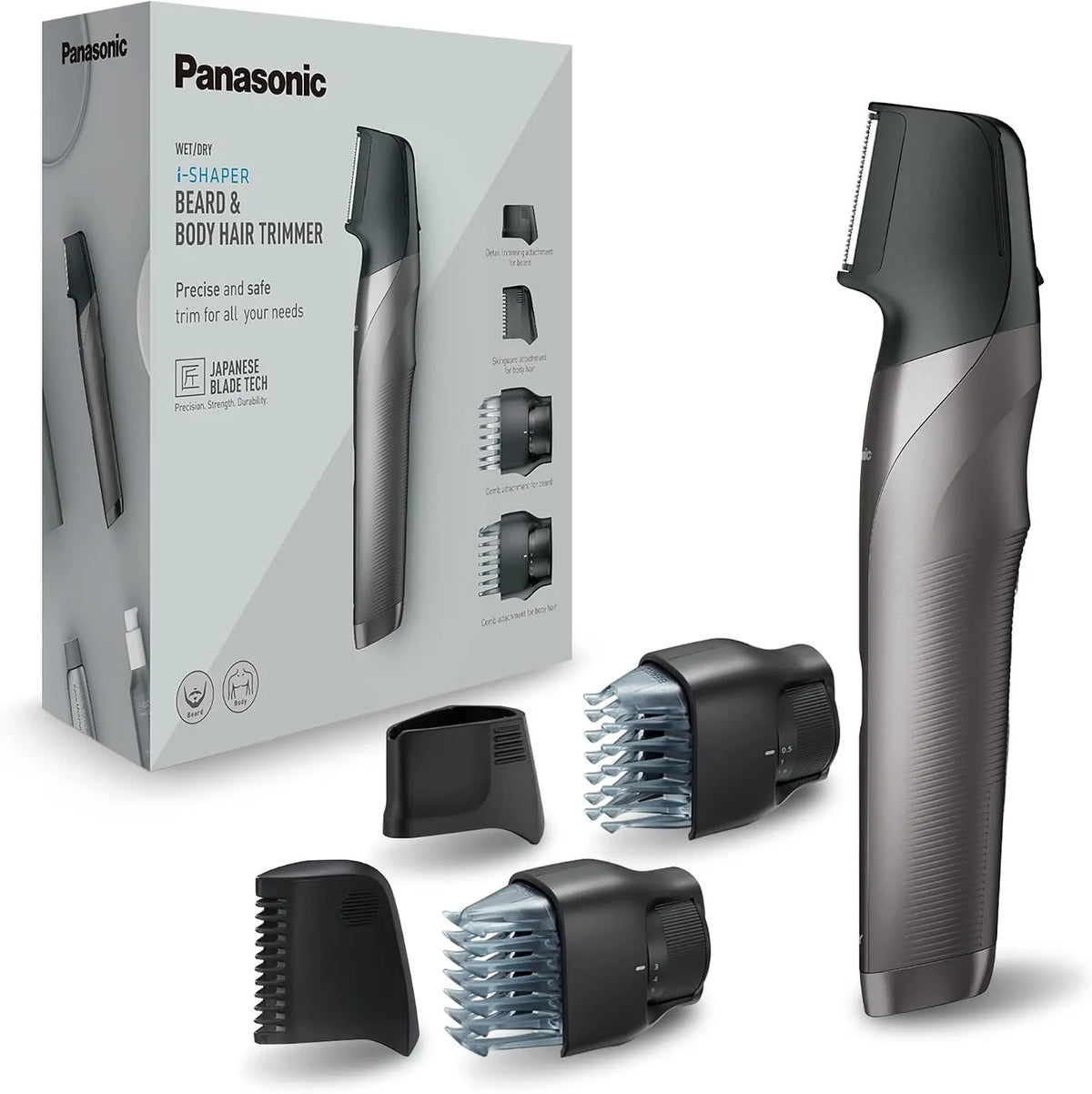 Panasonic ER-GY60-H503 2in1 Barba e corpo, Personalcare ER-GY60-H503 Rifinitore 2in1, 50 minuti di autonomia