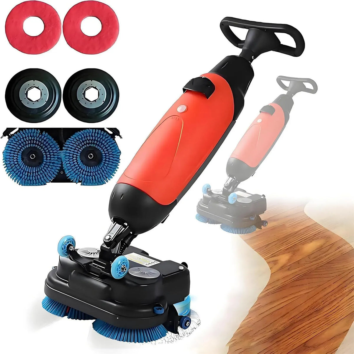 Lavasciuga, 18 pollici, lavatrice/asciugatrice, professionale, Doppie Spazzole Rotanti 350 Giri/Min, 13000 Piedi Quadrati/Ora