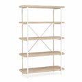 Scaffale a 5 Ripiani in Legno e Metallo Verniciato 180x90x30 cm