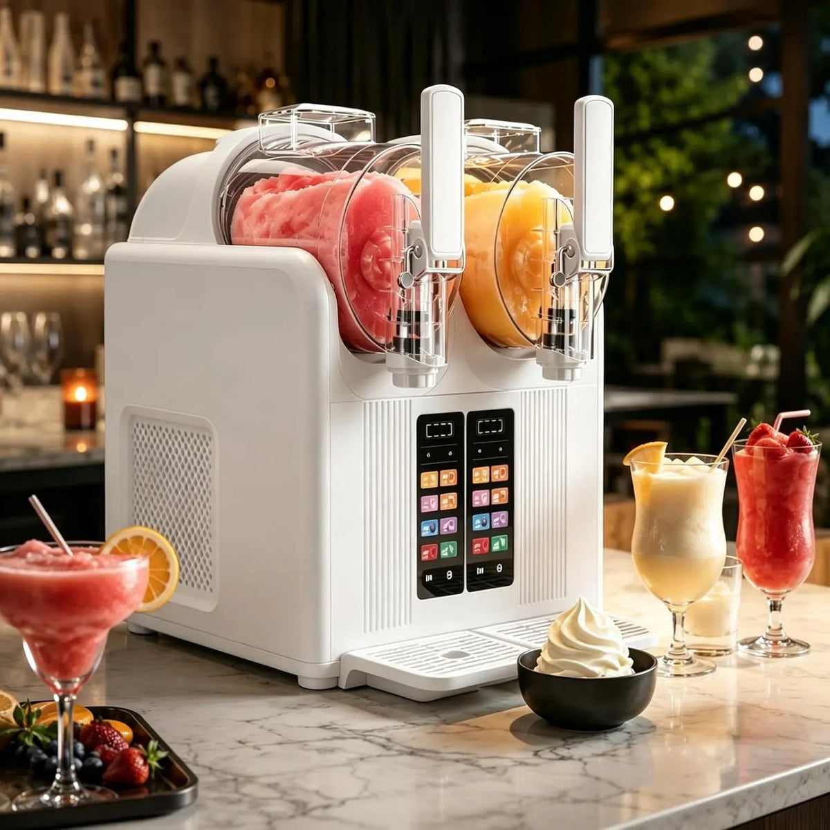 Macchina per Granite, macchina per gelato e sorbetto, touch, bianco, per Granite 2 in 1 E Gelatiera