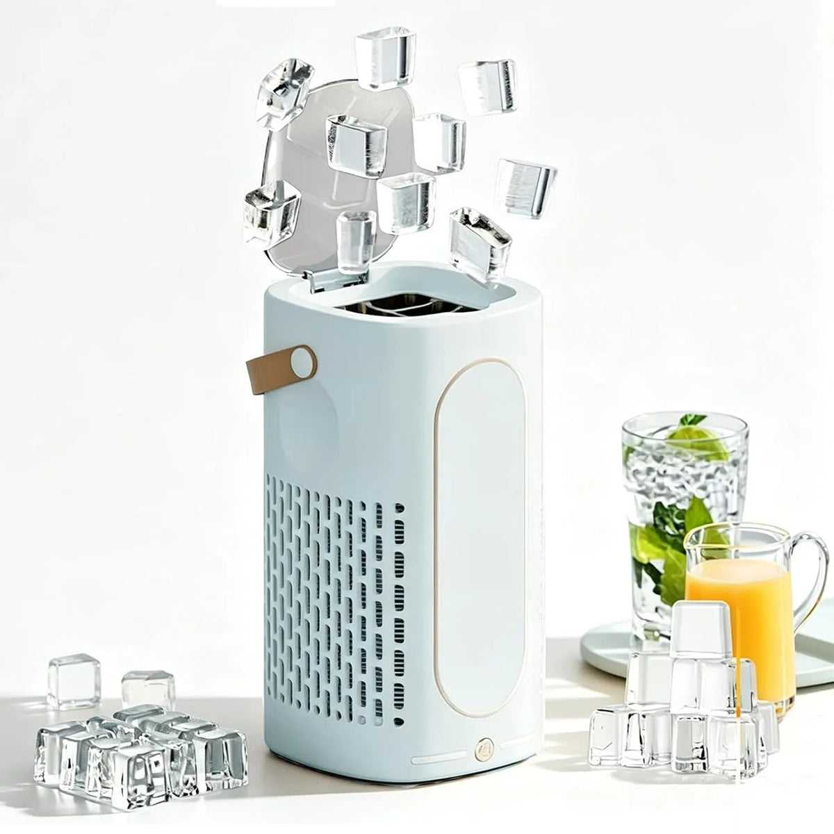 Macchina del ghiaccio, 12 V, portatile, crea 8 cubi in 15-20 minuti