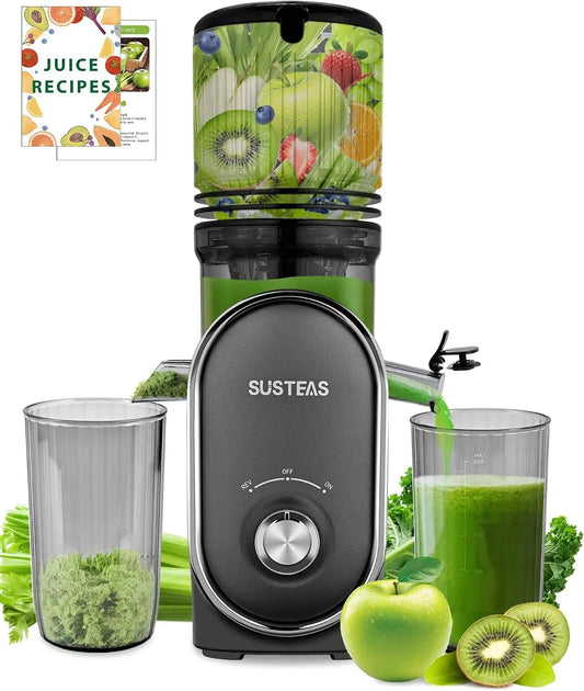 estrattore di succo e spremiagrumi, 13,5 cm, 300 W, 1417,5 ml, per frutta e verdura intera, SUSTEAS