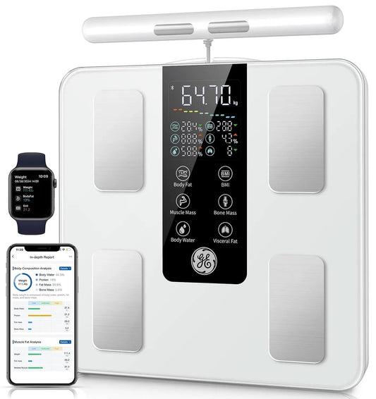 Bilancia, 180 kg, Smart, GE Bilancia di grasso corporeo con sensori manuali Smart