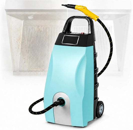 Pulitore a vapore, 3000 W, industriale, blu, macchina per pulizia a vapore, Pulitore a Vapore Industriale 3000W Alta Pressione Blue