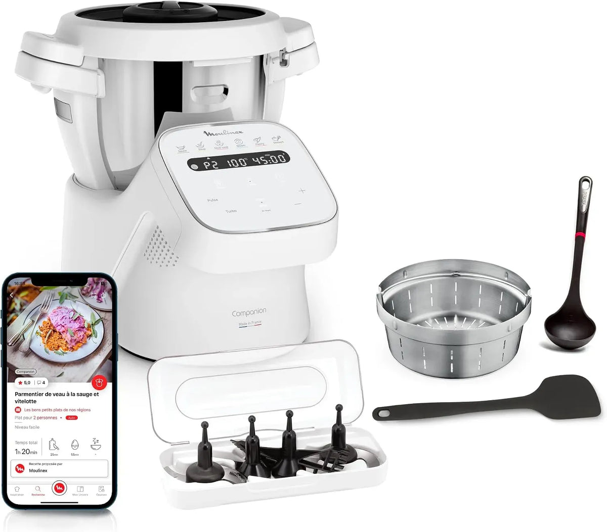Moulinex XL 10 HF8408F1 Robot da cucina, 14 programmi, grigio
