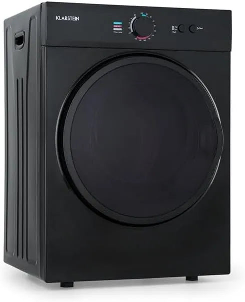 Klarstein Asciugatrice, 49x69x47,5 cm, 1020 W, 3 kg, classe energetica C, da incasso, timer, acciaio inox, nero, Verticale/Incasso