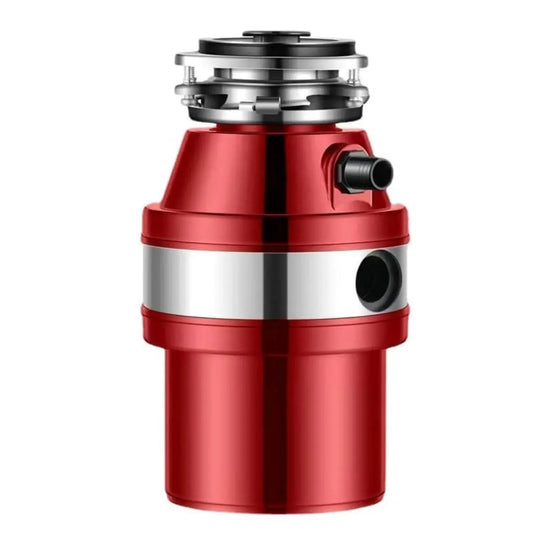 Lavello da cucina, 1,2 L, rosso, Interruttore, Tritarifiuti Alimentare con Interruttore a Aria e Protezione da Sovraccarico
