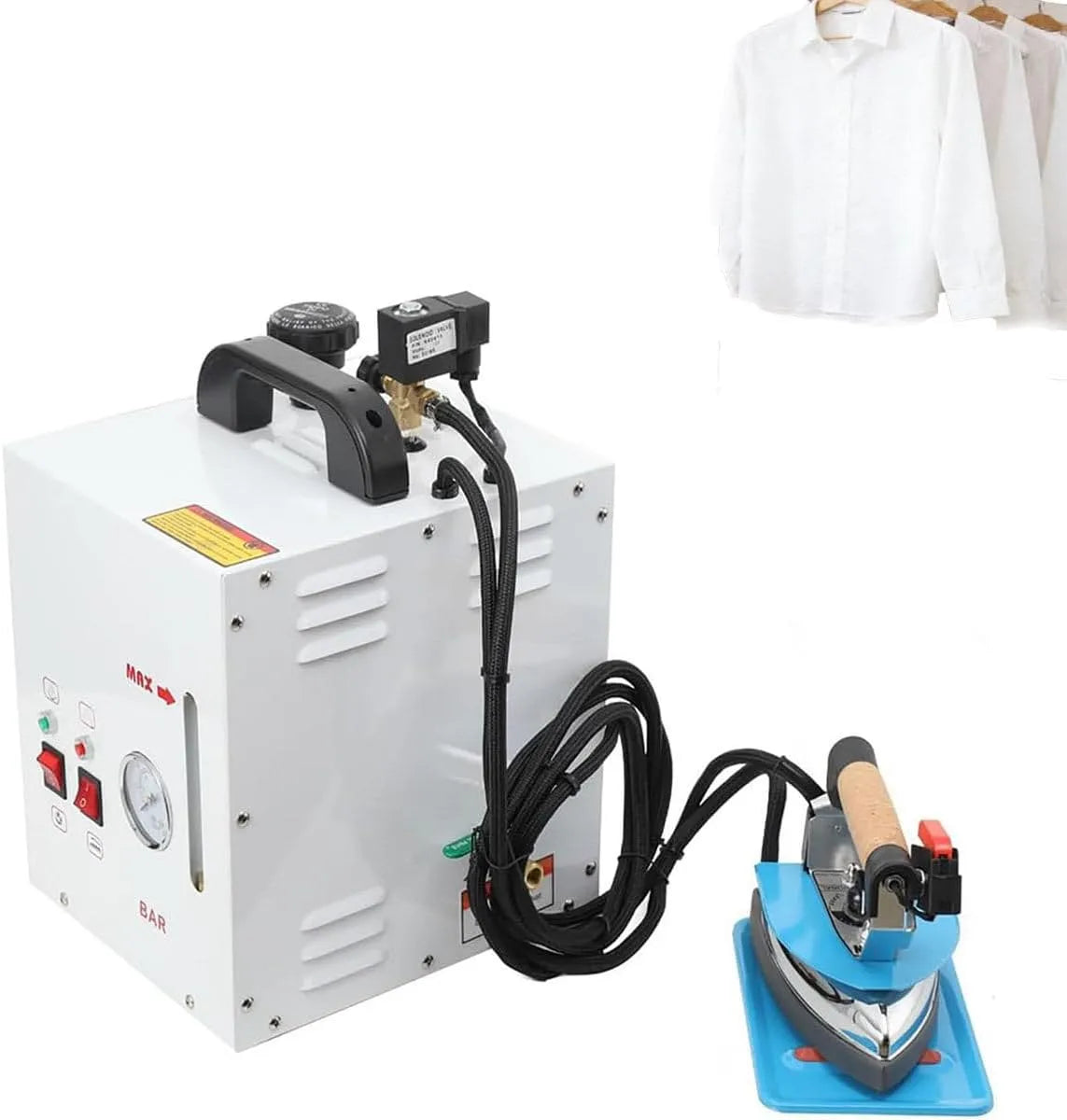 Temperatura Regolabile, Ferro da Stiro con Caldaia a Pressione e Riscaldamento Elettrico, per Ideale per Stiratura Professionale e Lavanderia