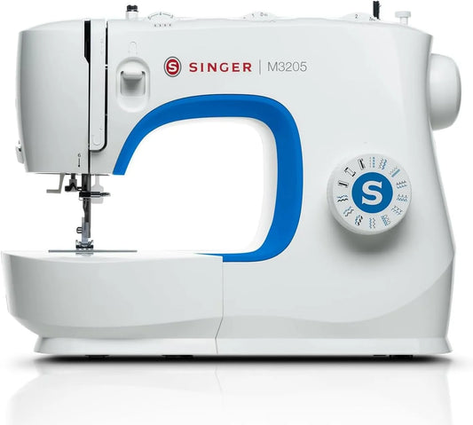 M3205 Macchina da cucire, macchina per cucito elettrica, bianco, Singer