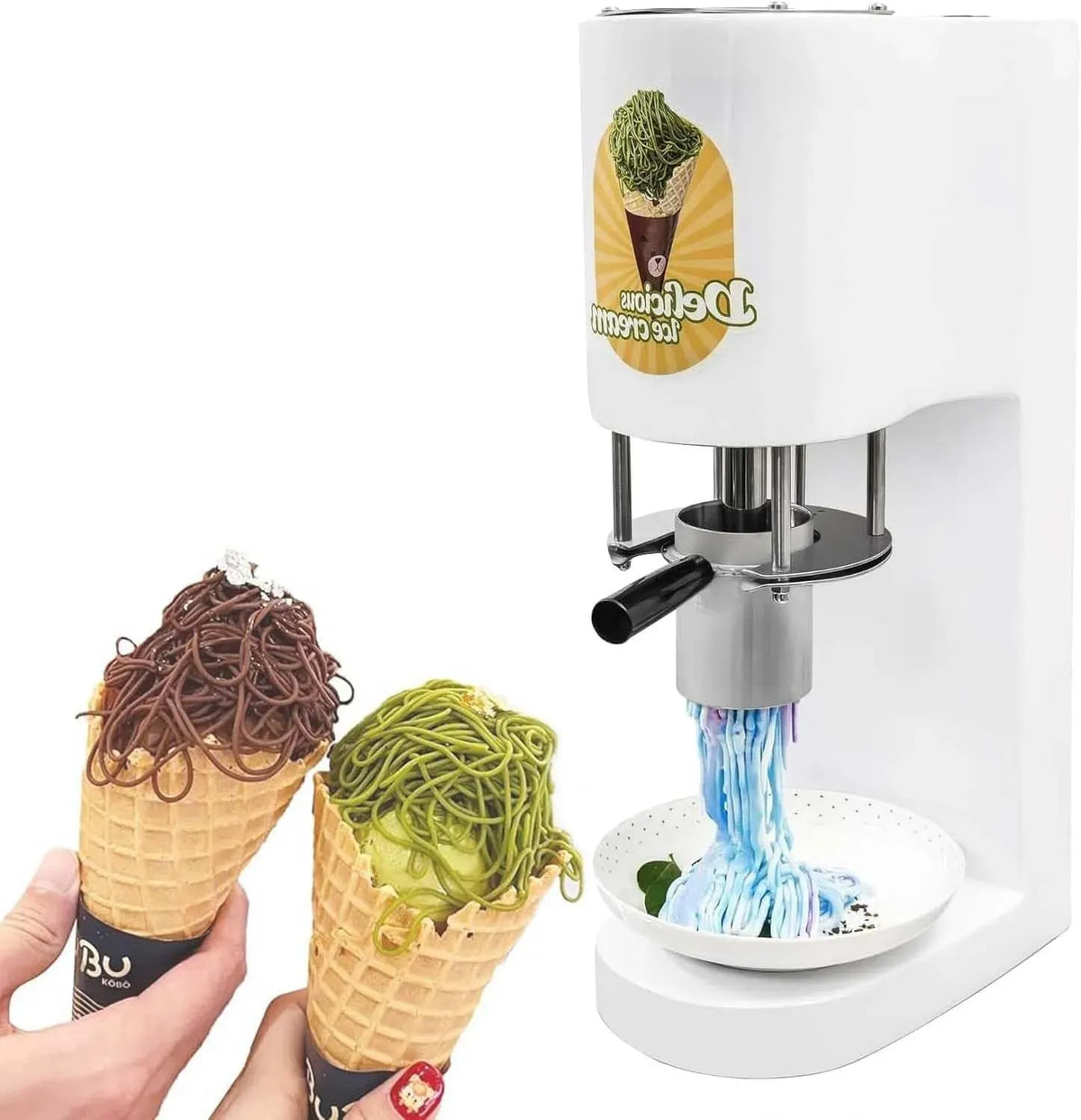 Macchina Per Gelato, macchina per gelato e sorbetto, 30 L/H, portatile, professionale, acciaio inox, per Spaghetti