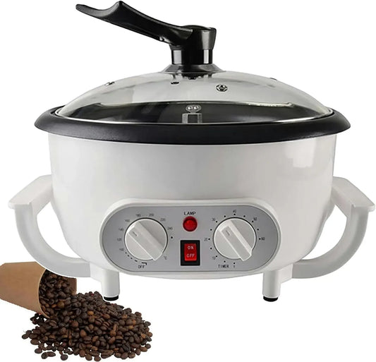 tostatrice a Secco, Bruciatore per Cereali, Rivestimento Antiaderente Bruciatore Elettrico per Chicchi di caffè 300G, Temperatura 0-240°C Regolabile