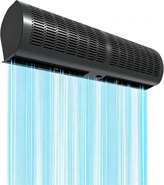 Ventilatore 100cm/39.31In-Black, nero, ventola per circolazione dell'aria, Ventilatore a Barriera d'Aria per Porte
