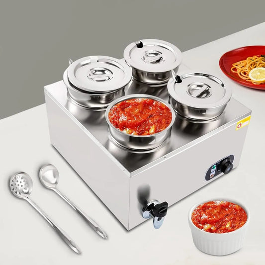 Pentola e padella, 16,8 L, professionale, acciaio inox, Scaldavivande Commerciale con capacità di 16,8 Litri
