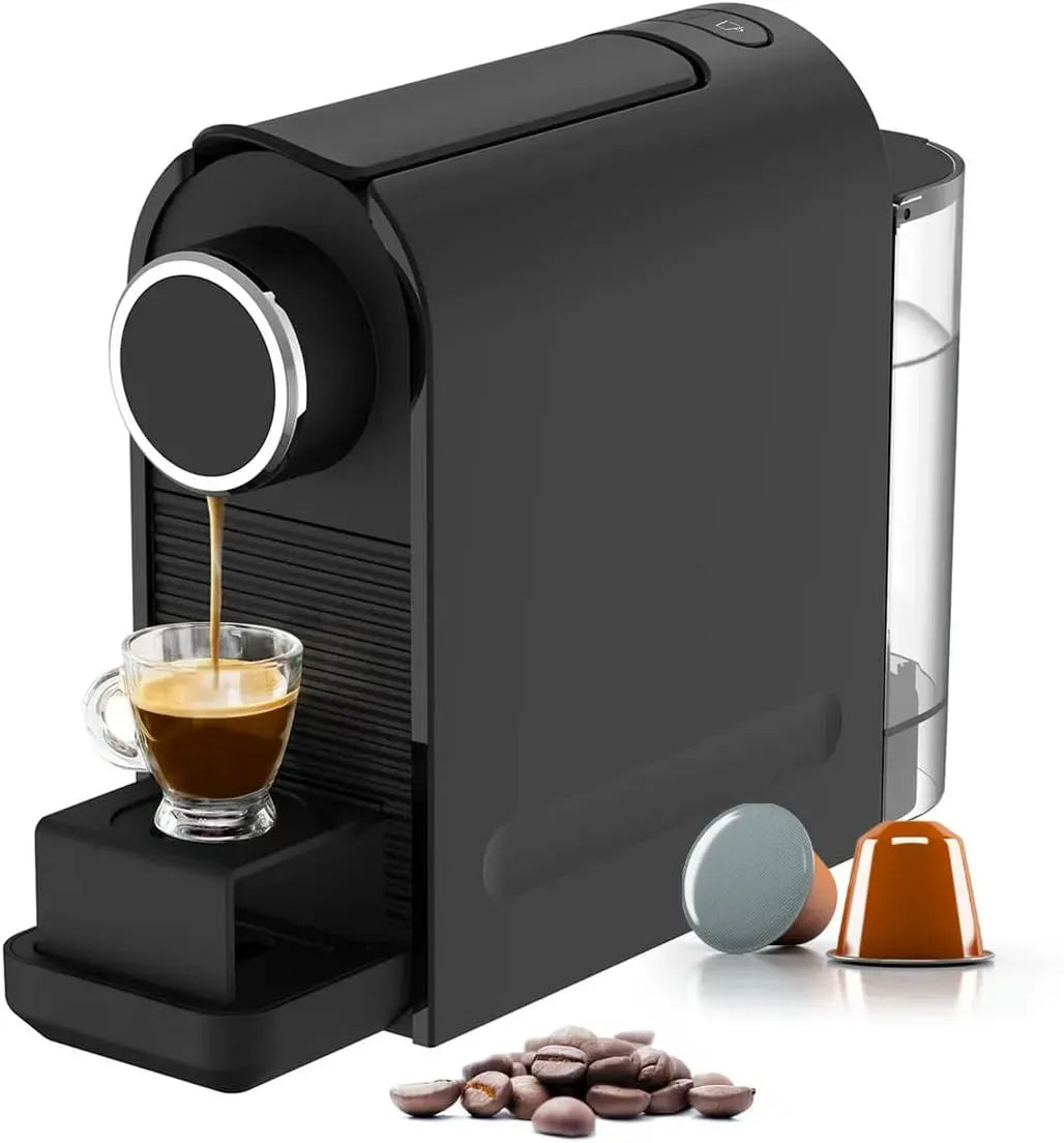 macchina da caffè elettrica, 0,5 L, 1400 W, 20 Bar, ampio serbatoio, per Caffè Espresso Cremoso e Veloce Nera